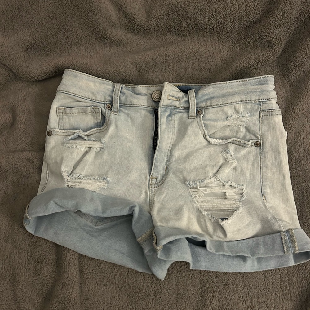 Aeropostale jean shorts high rise midi size 8
